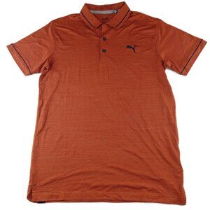 Puma Cloudspun Monarch Golf Polo Shirt Men's Size Small Warm Chestnut UPF 50+